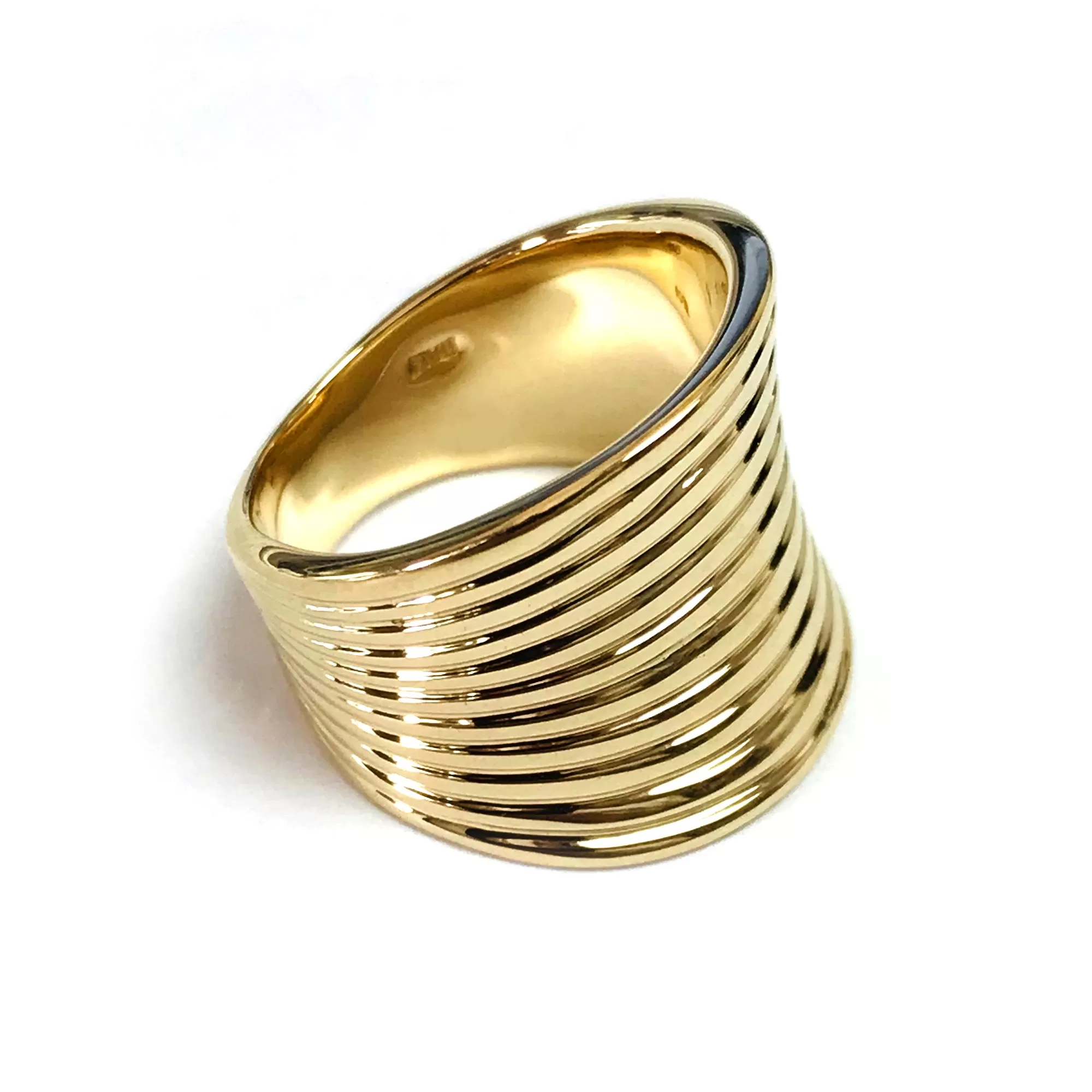 14K Yellow Gold Womens Band Ring