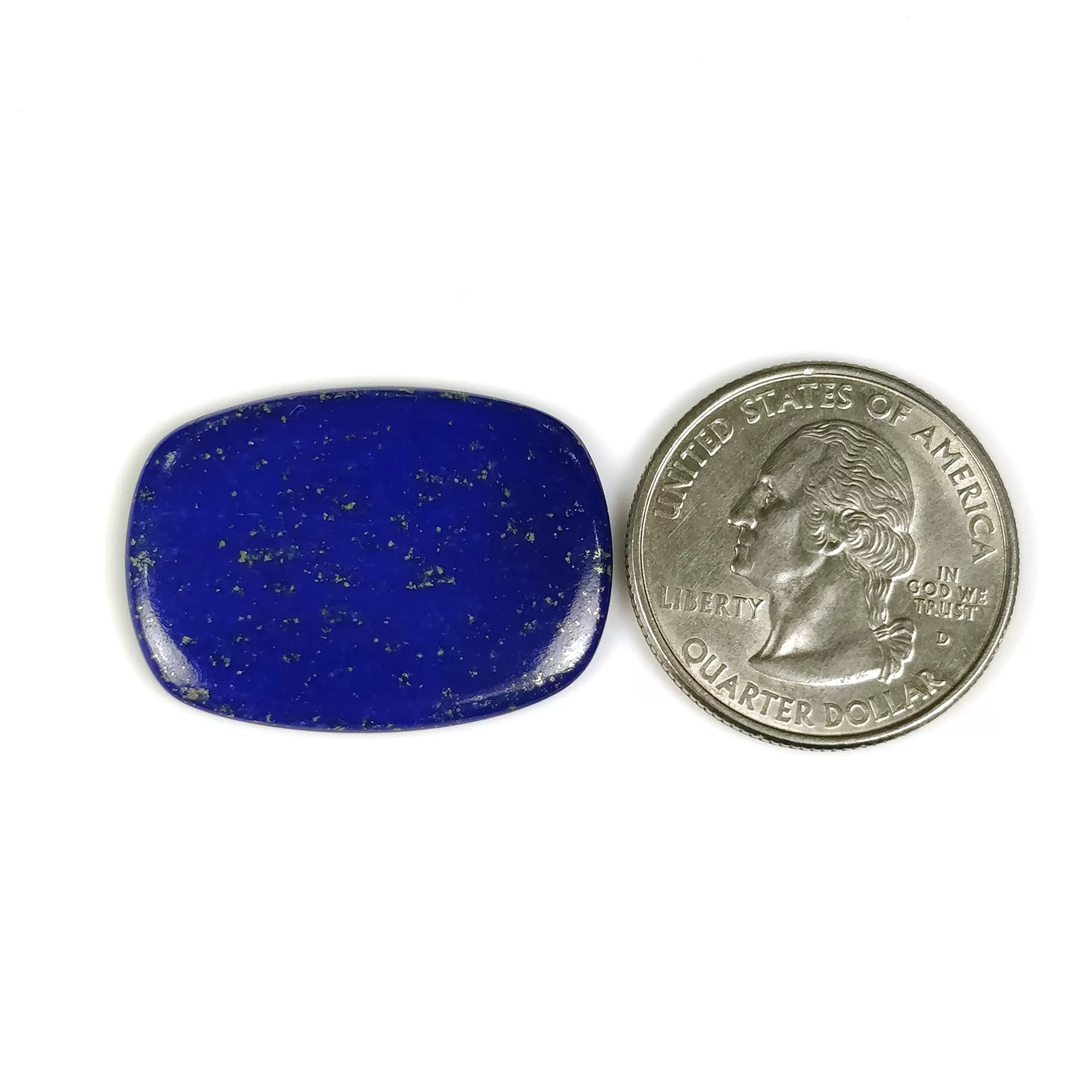 18.10cts Natural Untreated LAPIS LAZULI Gemstone Baguette Shape Cabochon 29.5*21mm*3h 1pc For Pendant