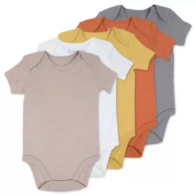 5-Pack Organic Cotton Bodysuit in Furry Friend Colors