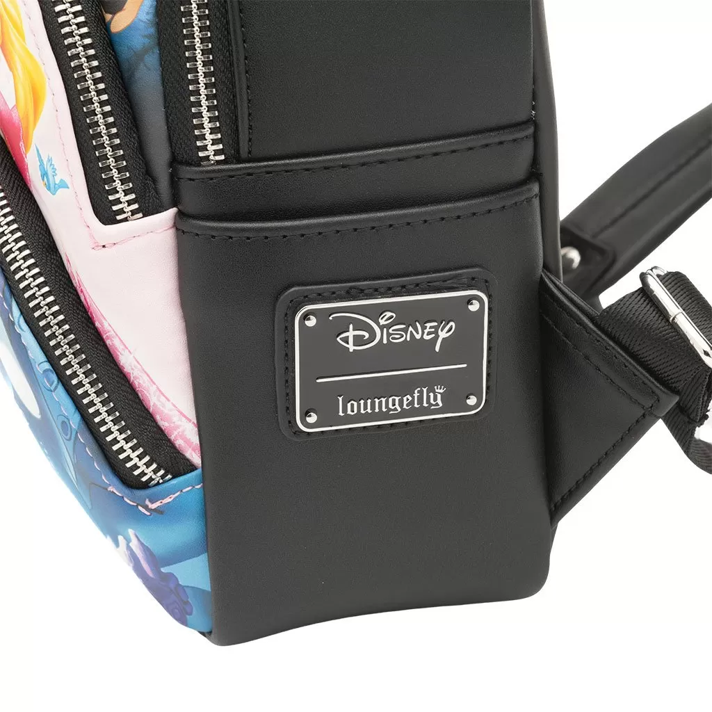 707 Street Exclusive - Loungefly Disney Princesses vs Villains Triple Pocket Mini Backpack