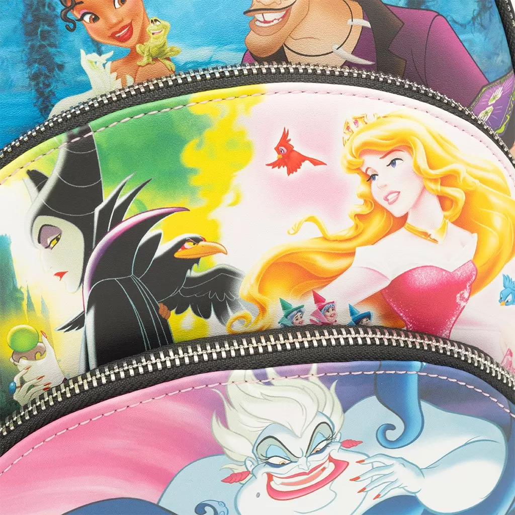 707 Street Exclusive - Loungefly Disney Princesses vs Villains Triple Pocket Mini Backpack