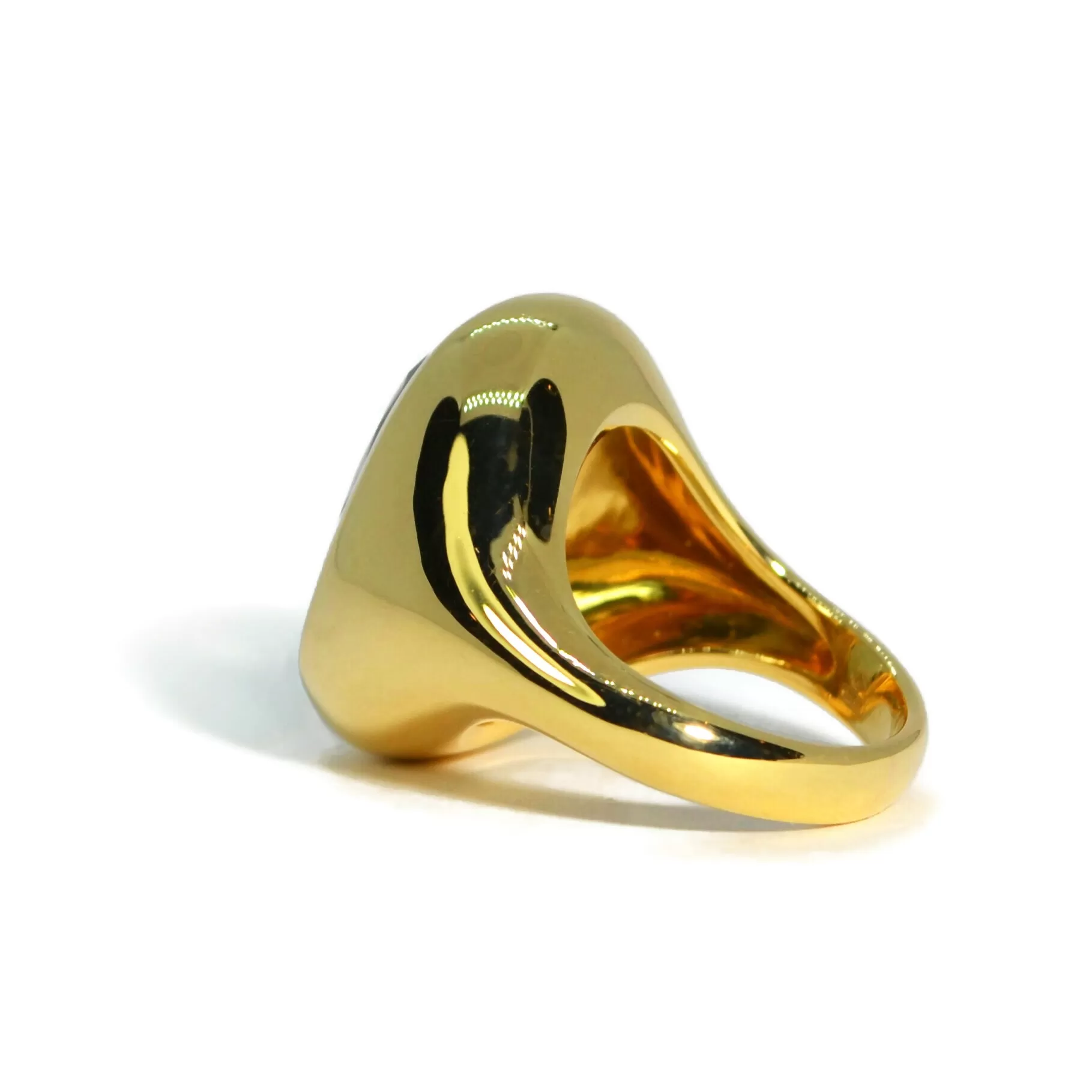 A & Furst - Essential - Cocktail Ring with Prasiolite, 18k Yellow Gold