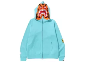 A Bathing Ape Tiger Full Zip Hoodie in Blue xld