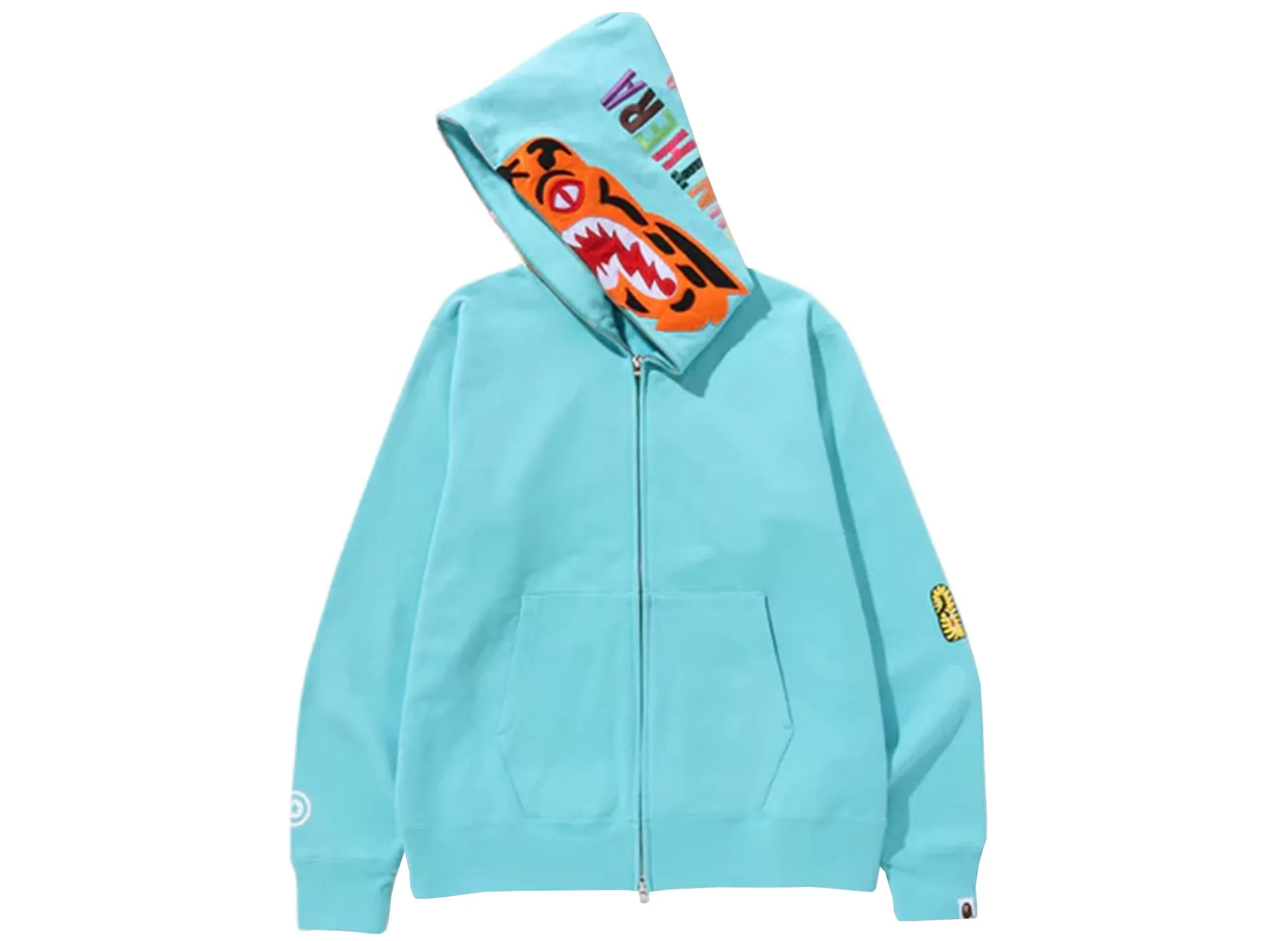 A Bathing Ape Tiger Full Zip Hoodie in Blue xld