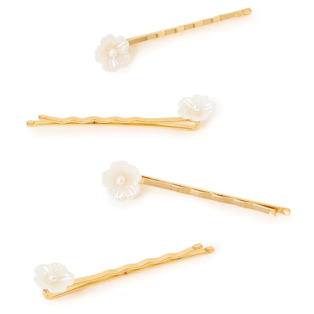 Accessorize London Women's Pearl 4 Pearl Flower Hair Slides