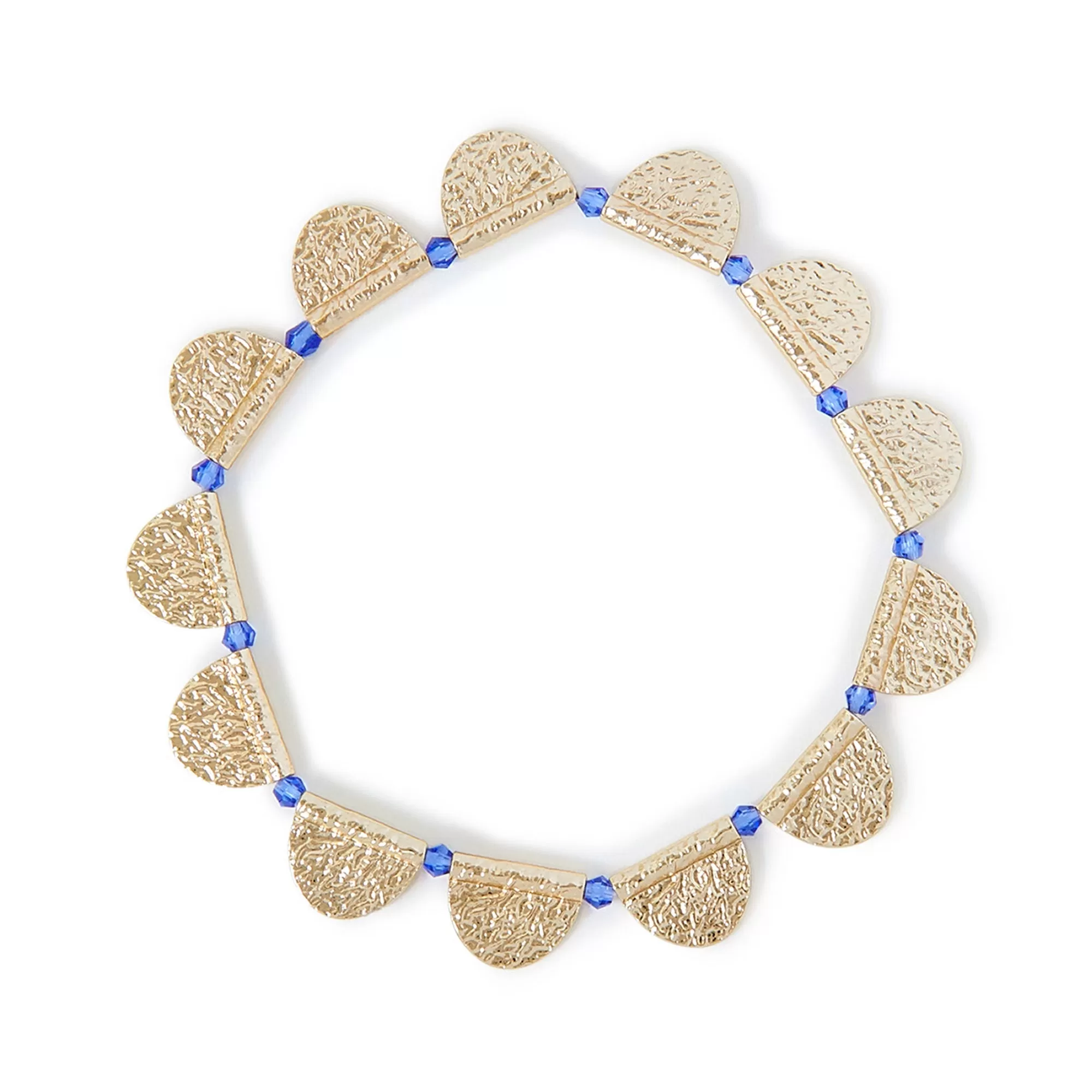 Accessorize London Women's Textured Semi Circle Bracelet