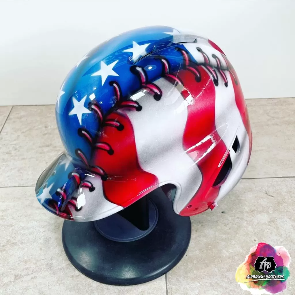 Airbrush USA Flag Design (Full Helmet)