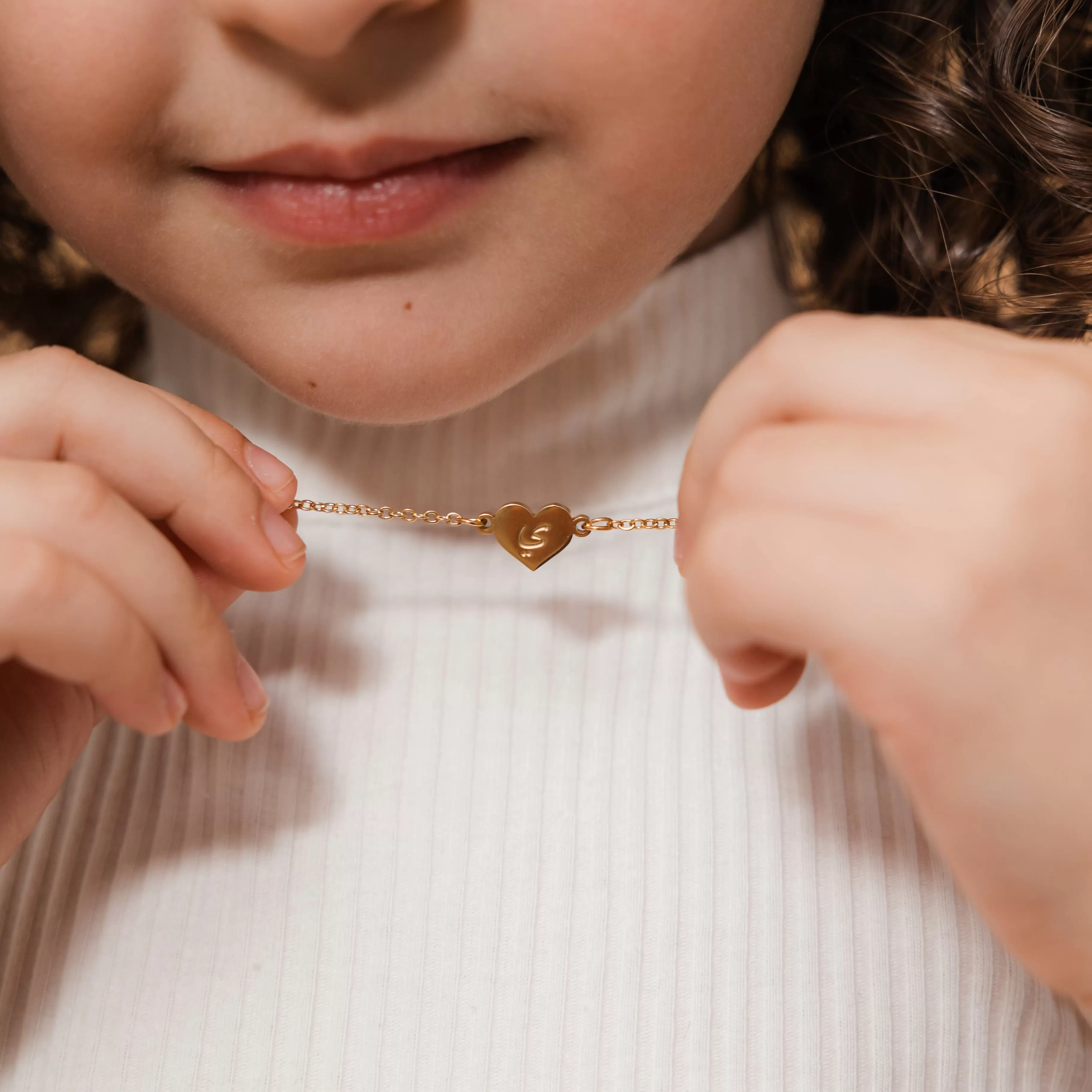 Arabic Letter Heart Necklace | Girls