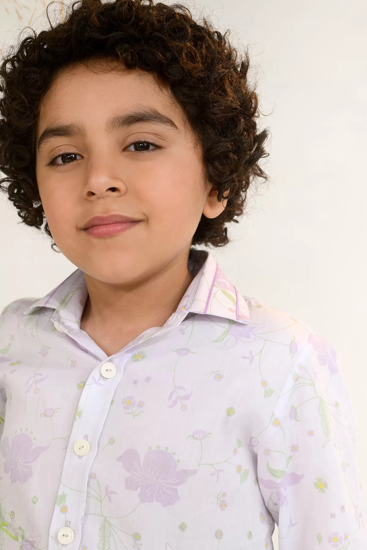 Aster Aroma- Printed Cotton Satin Shirt For Boys