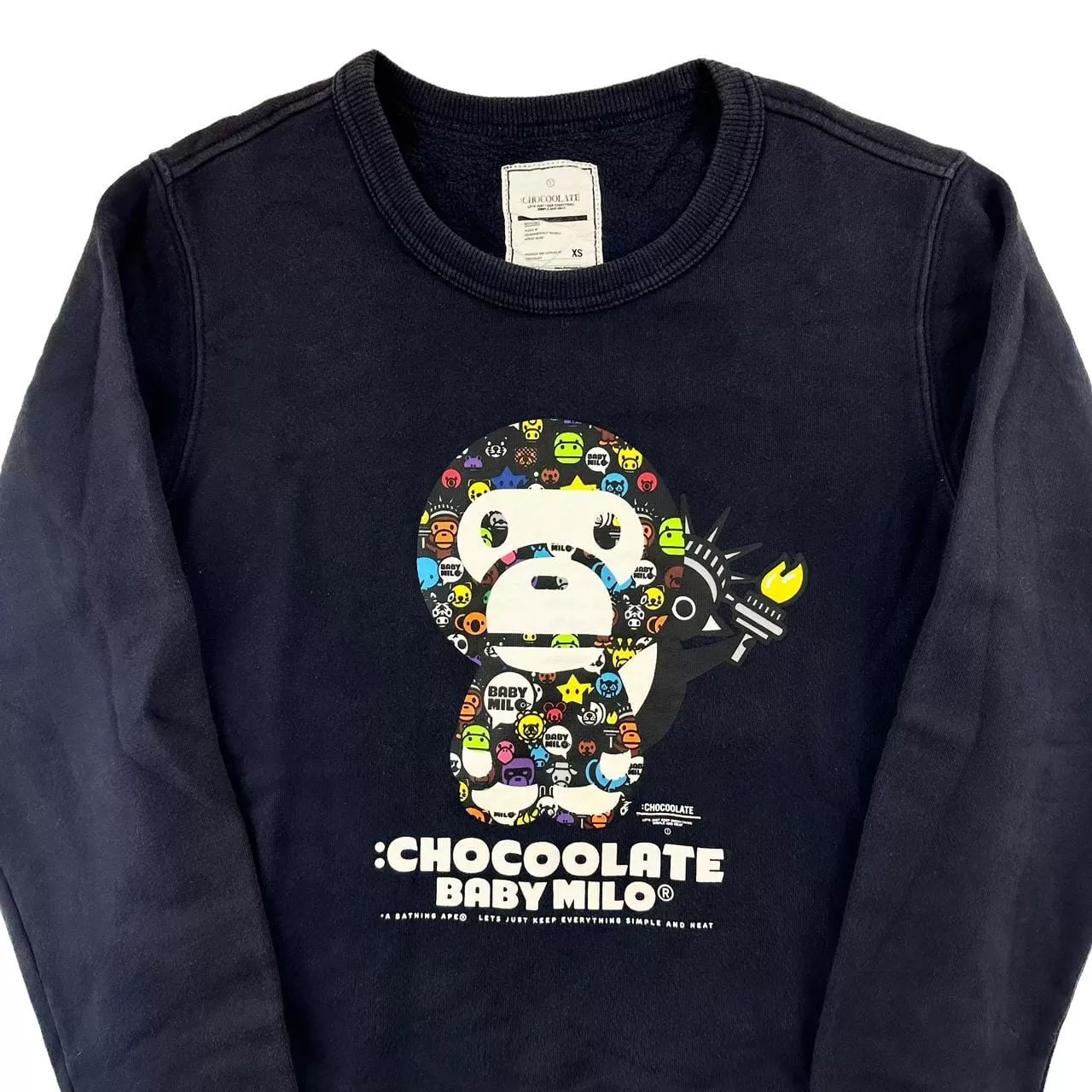 Bape baby Milo chocolate jumper sweatshirt size XS