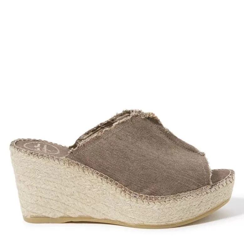 Basic Open Toe Canvas Sandal Espadrille for Women - Lexi-V