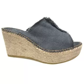 Basic Open Toe Canvas Sandal Espadrille for Women - Lexi-V