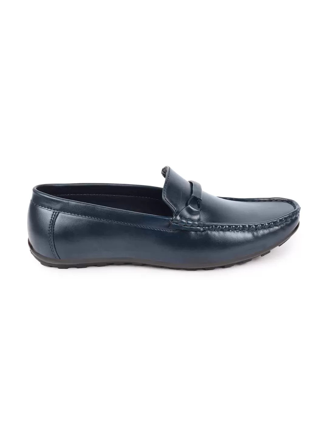 Basics Men Blue Buckle Design Slip On Casual Loafers and Moccasin Shoes