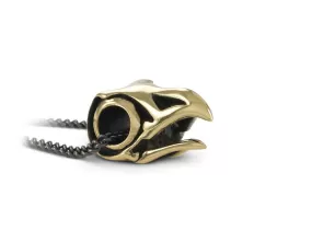 Bird Skull Necklace - Bronze