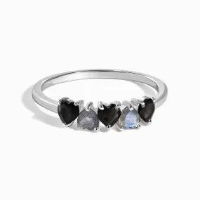 Black Obsidian Labradorite Ring - Crush On You