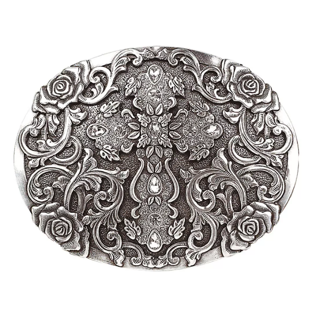 Blazin Roxx Ladies Oval Cross Belt Buckle