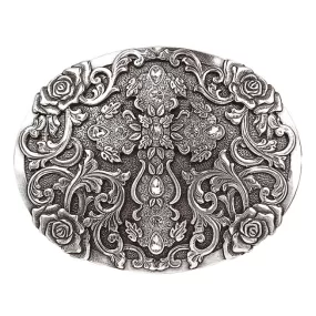 Blazin Roxx Ladies Oval Cross Belt Buckle