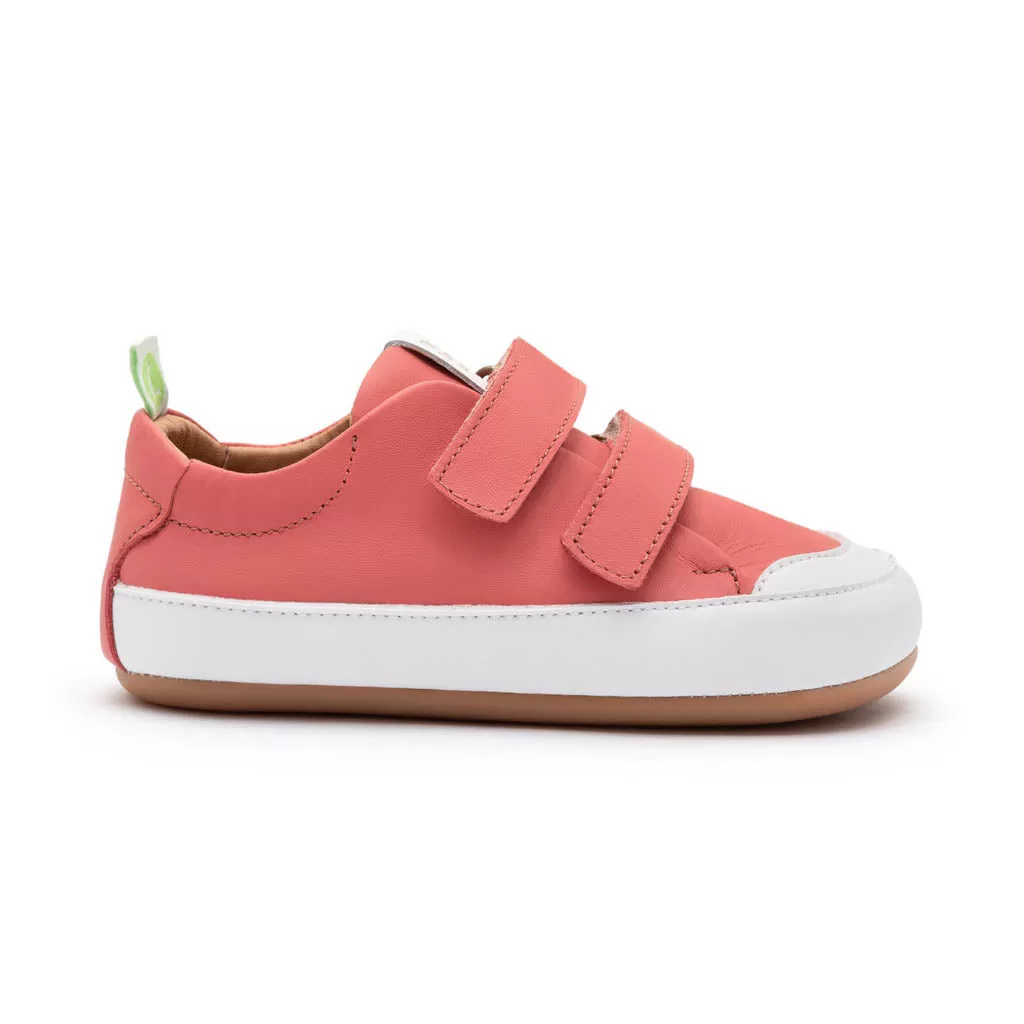 Bossy Sneakers - Coral Matte / White