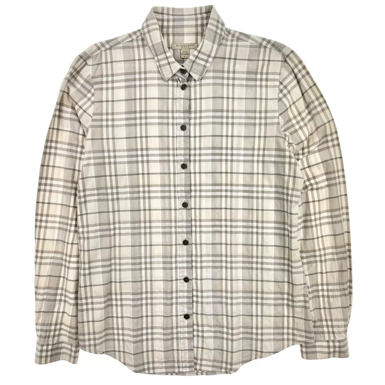 Burberry nova check button shirt size M