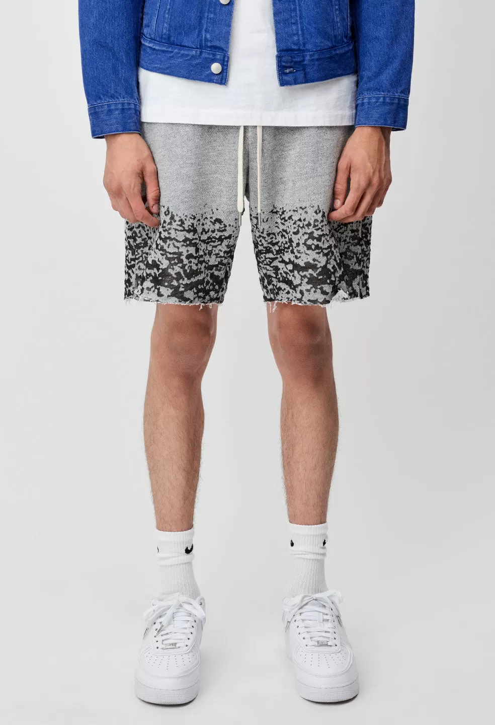 Burn Out Shorts / Grey