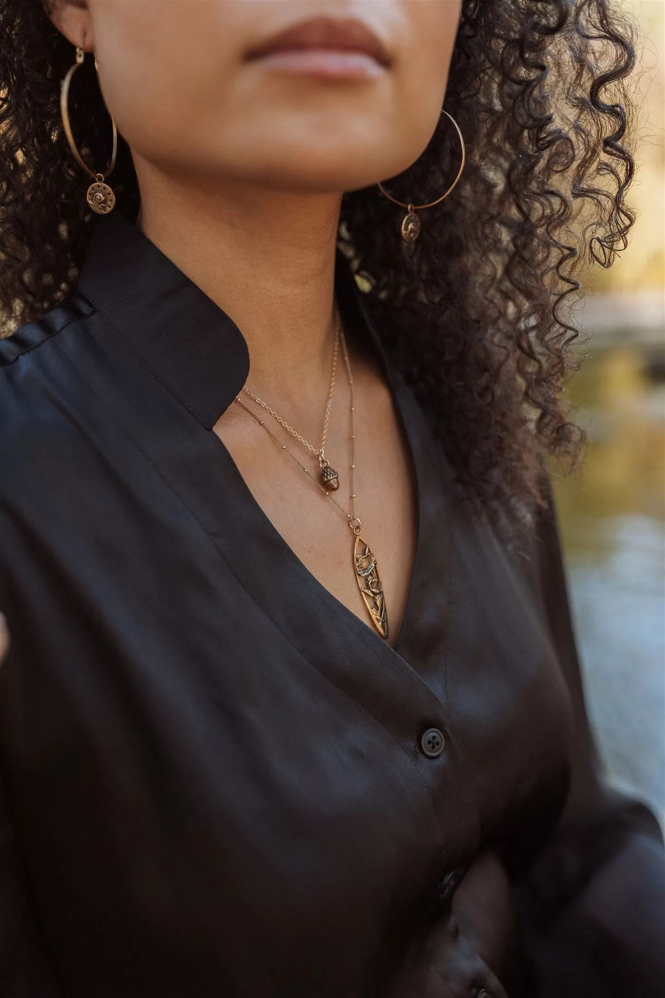 California Poppy Necklace - SILVER