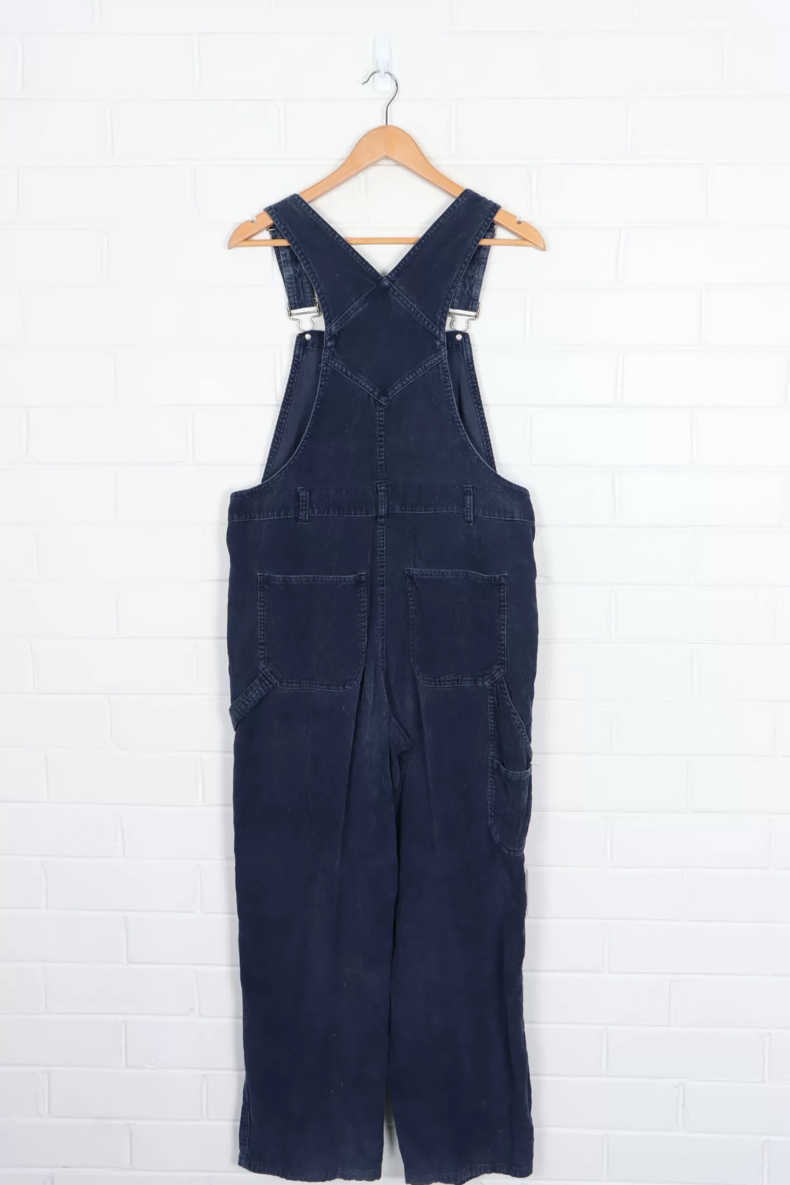 Canyon River Blues Navy Corduroy Long Overalls (S-M)