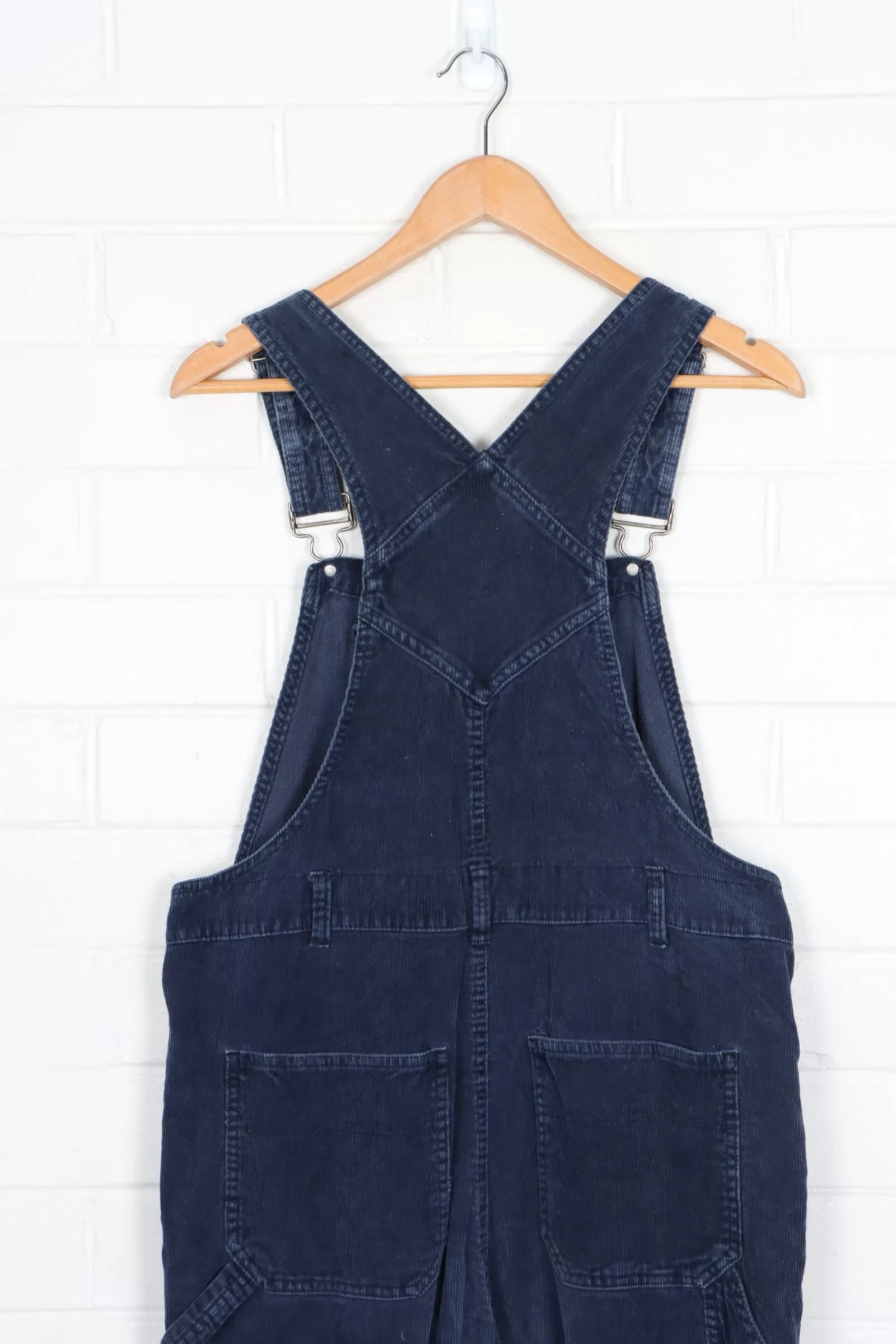 Canyon River Blues Navy Corduroy Long Overalls (S-M)