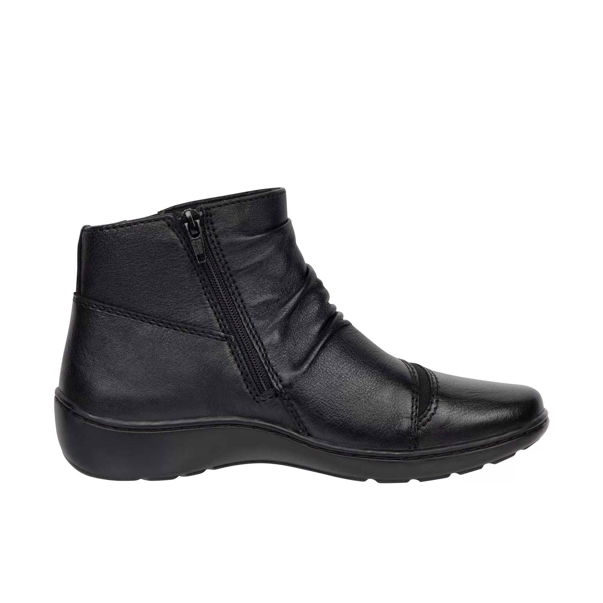 Clarks Womens Cora Derby Black Leather