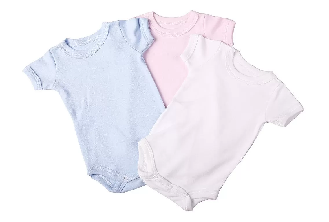 Crew neck baby onesie short sleeve