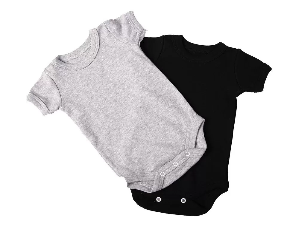 Crew neck baby onesie short sleeve