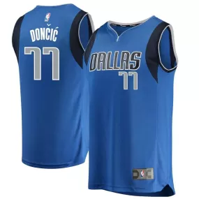 Dallas Mavericks Luka Doncic Fanatics Branded Replica 2018 NBA Draft First Round Pick Fast Break Icon Jersey Kids - Blue | Ireland V5762G5