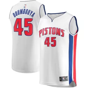 Detroit Pistons Sekou Doumbouya Fanatics Branded Replica Fast Break Association Jersey Kids - White | Ireland D9262S0