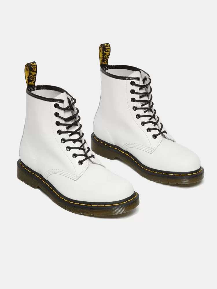 Dr Martens 1460 8Eye Boot - White Smooth