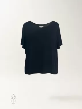 Emi Top - Black Rayon Jersey