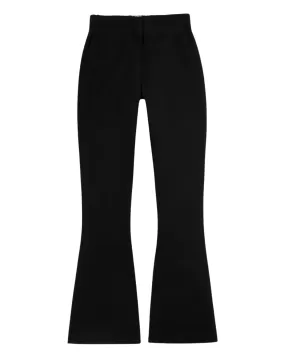 Faye Flare Cropped Pant (Black Ponte Knit)