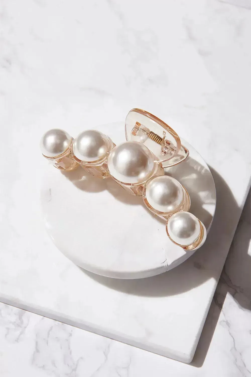 Five Faux Pearl Clip for Womens