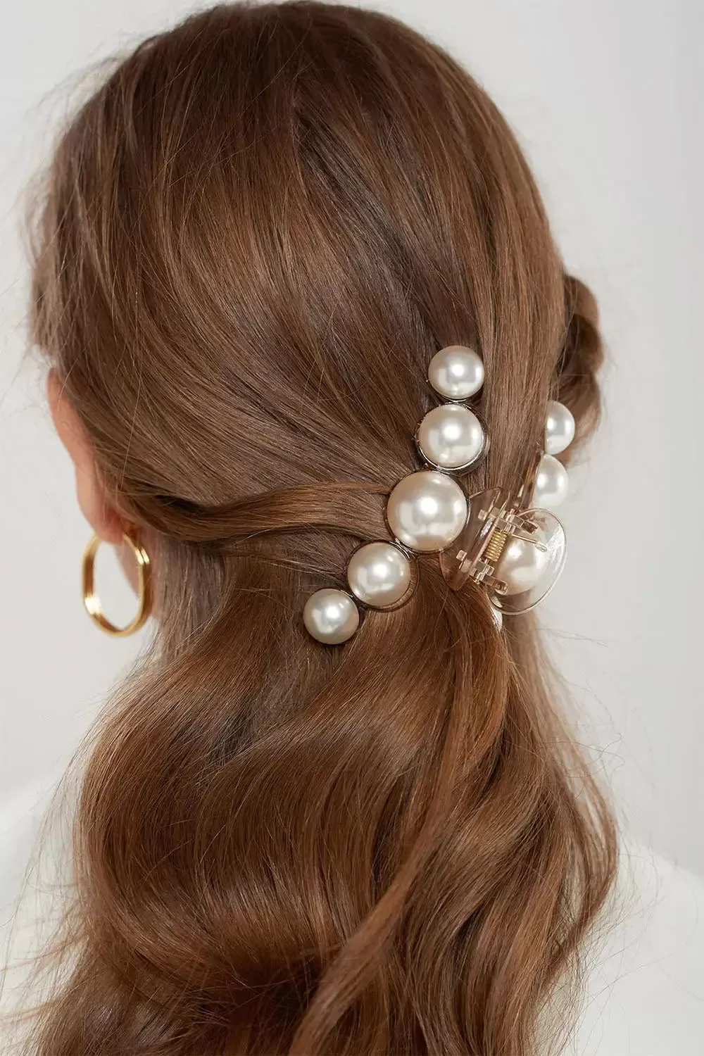 Five Faux Pearl Clip for Womens