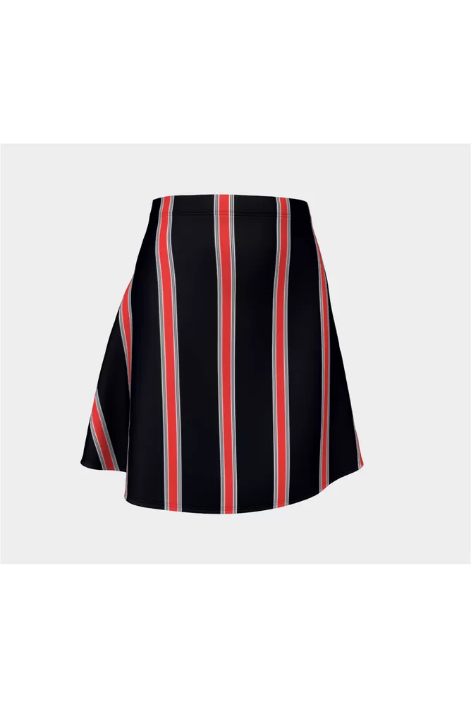 Flaming Stripes Flare Skirt