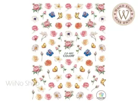 Flower Garden Adhesive Nail Art Sticker - 1 pc (CA-465)