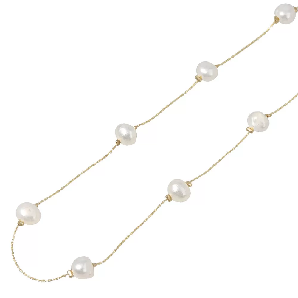 Freshwater Pearl Station Necklace