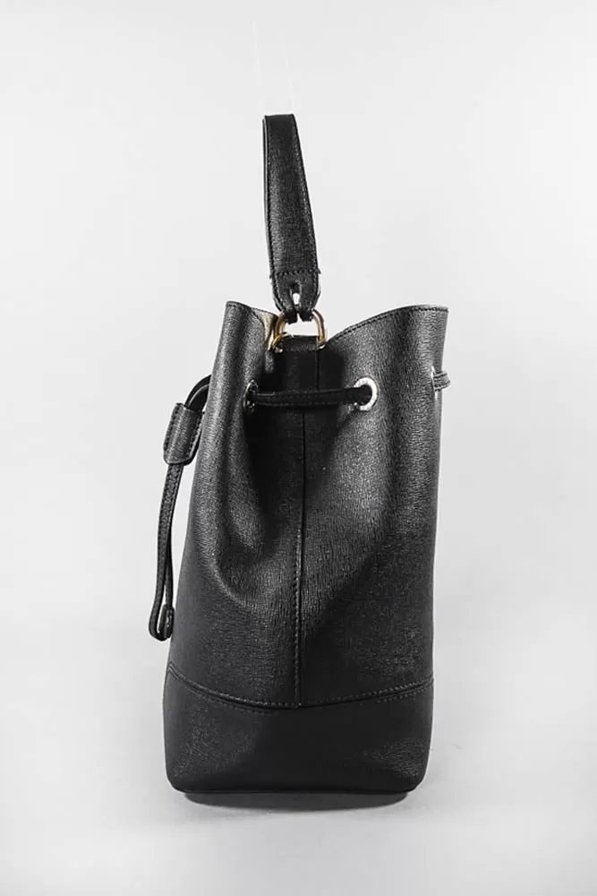 Furla Black Bucket Bag w/ Strap