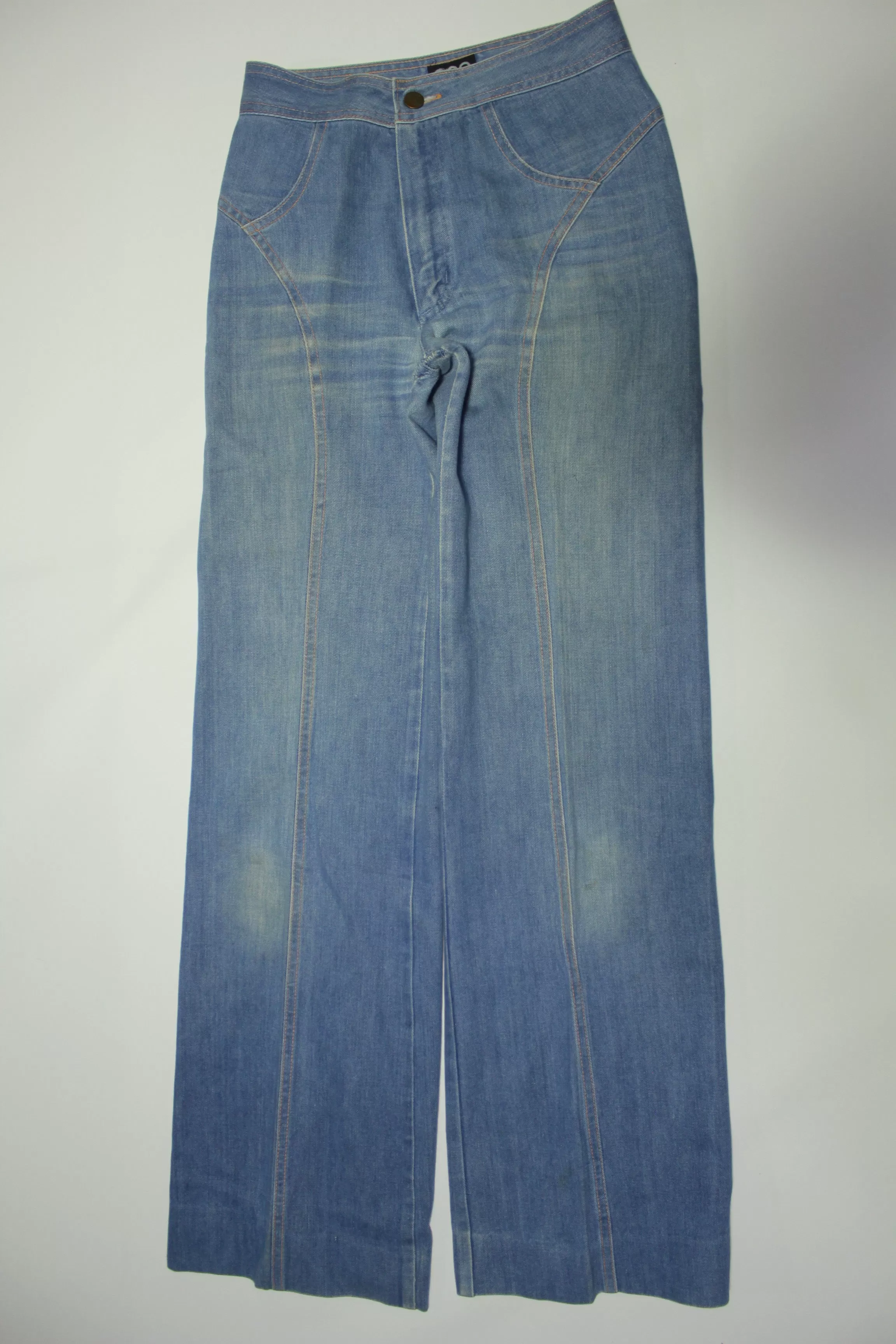 GAP Vintage 70's Denim Talon 42 Zipper Disco Flare Bell Bottom Jeans