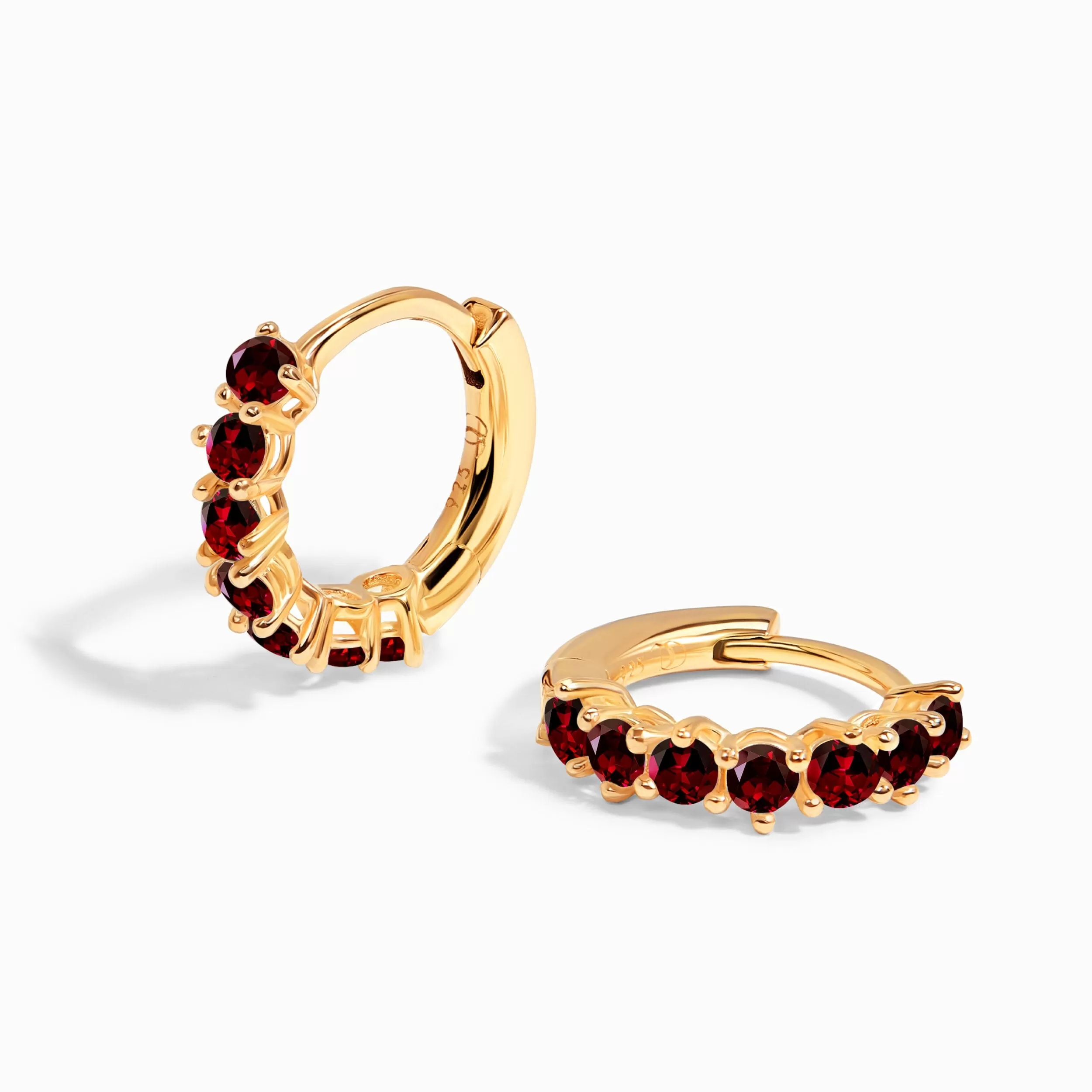 Garnet Earrings - Bonny Hoops