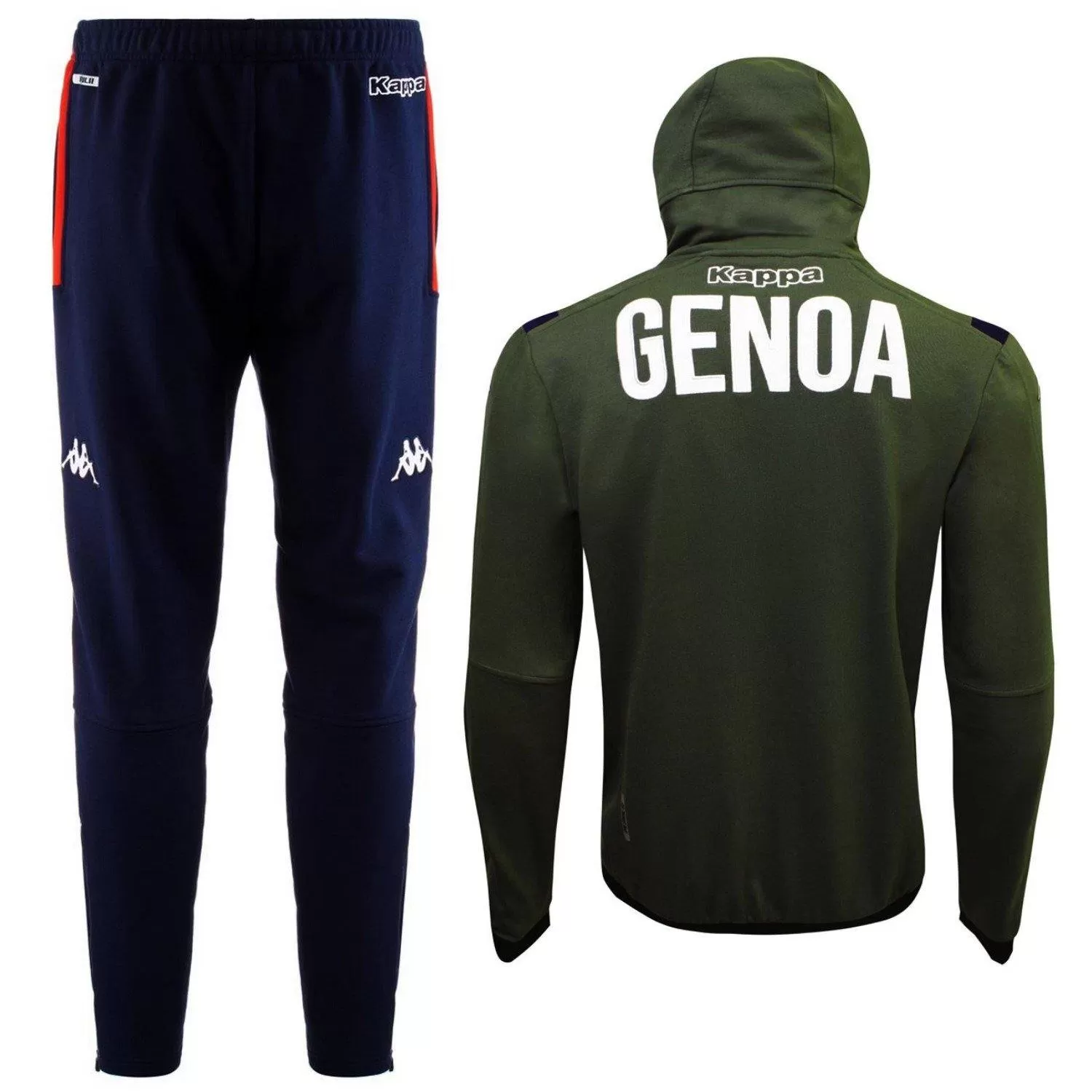 Genoa CFC green/blue hooded presentation soccer tracksuit 2019/20 - Kappa