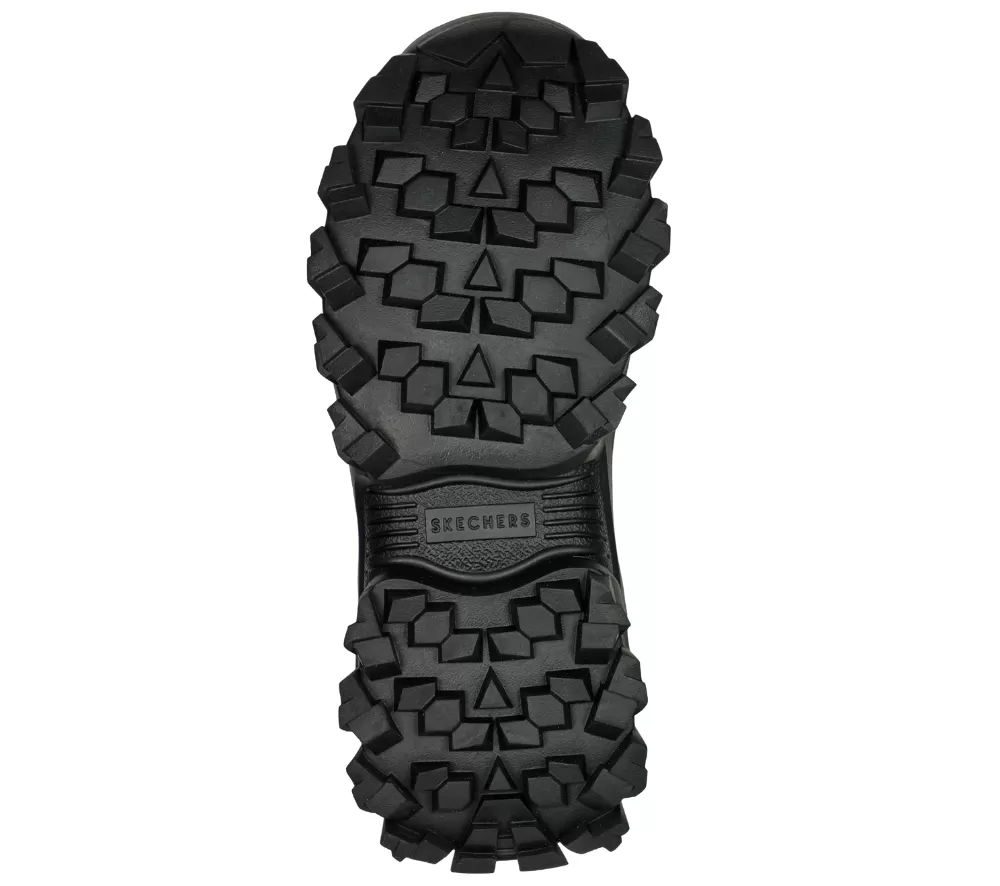 Ghete sport, dama, SKECHERS Hi Ryze Gawkers Street Blox-Block, 177240-BBK negru, piele naturala