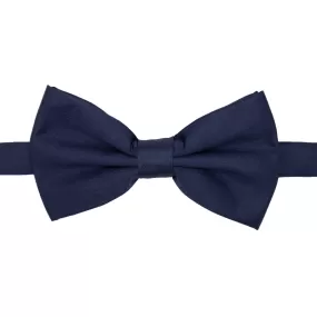 Gia Navy Blue Satin Adjustable Bowtie