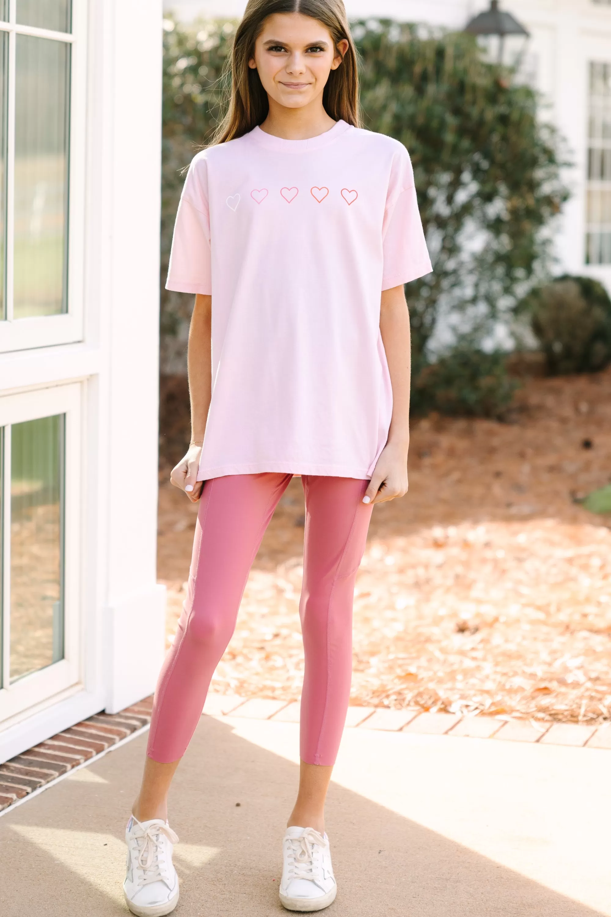 Girls: More To Love Blush Pink Oversized Graphic Tee