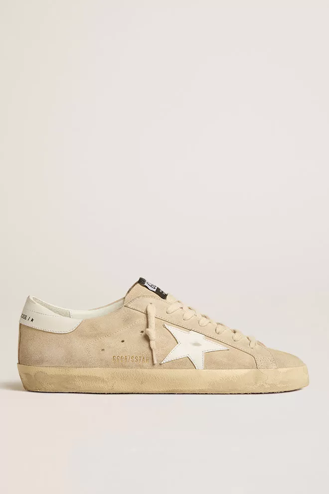 Golden Goose Super-Star Suede Sneaker in Pearl