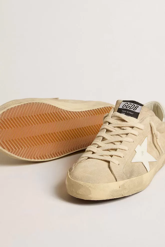 Golden Goose Super-Star Suede Sneaker in Pearl