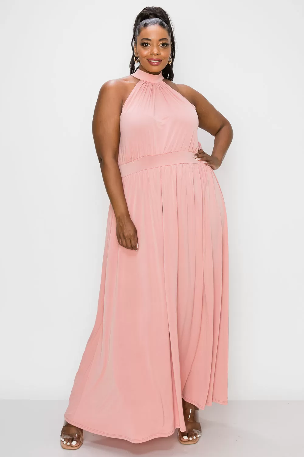 Halter Neck Maxi Dress